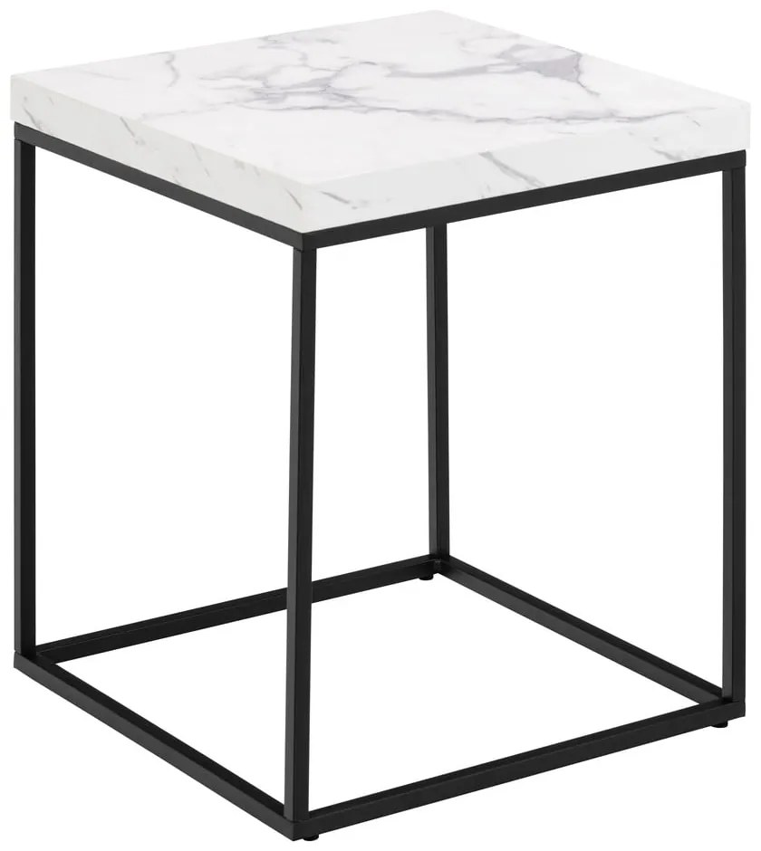 Stolik z blatem w dekorze marmuru 40x40 cm Barossa – Actona