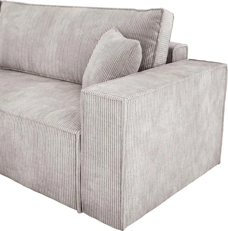 Narożnik POSO XL Prawostronny zestaw z poduszkami wolnostojący tkanina POSO 100 WERSAL