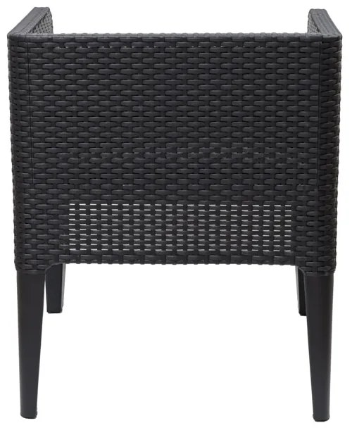 Fotel rattanowy COLUMBIA czarny