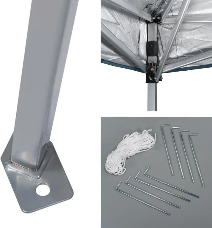 Pawilon niebieski - 3x3 m, bardzo gruba plandeka PE 210 g /