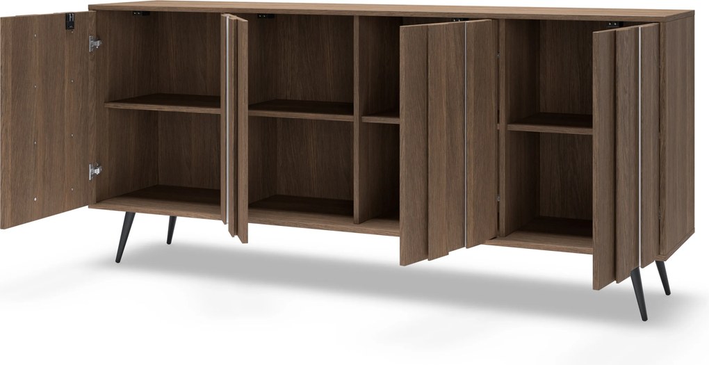 Komoda Flaro 183 cm z oświetleniem - dąb dunin