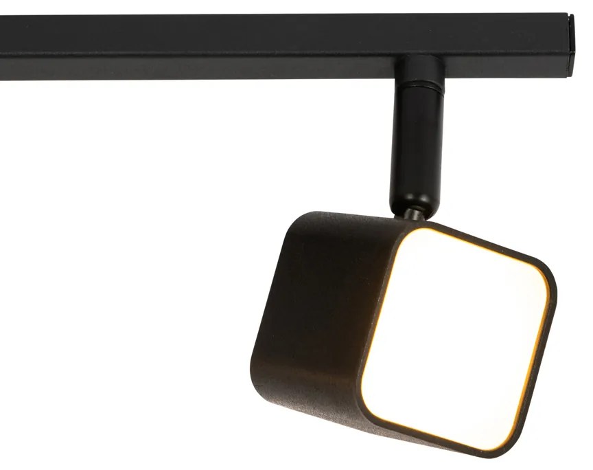 Nowoczesna lampa sufitowa czarna z LED 3-światłowa - Nola Nowoczesny Oswietlenie wewnetrzne
