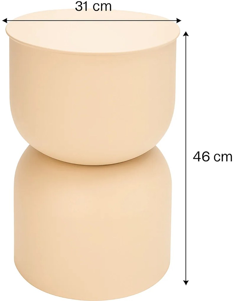 Stolik kolumna DISA, matowy, Ø 31 cm