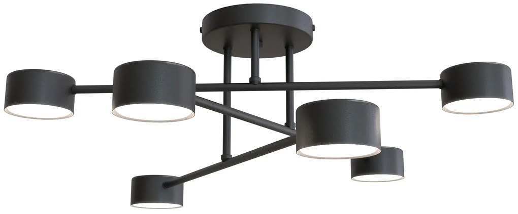Czarna industrialna lampa sufitowa - D135-Evex