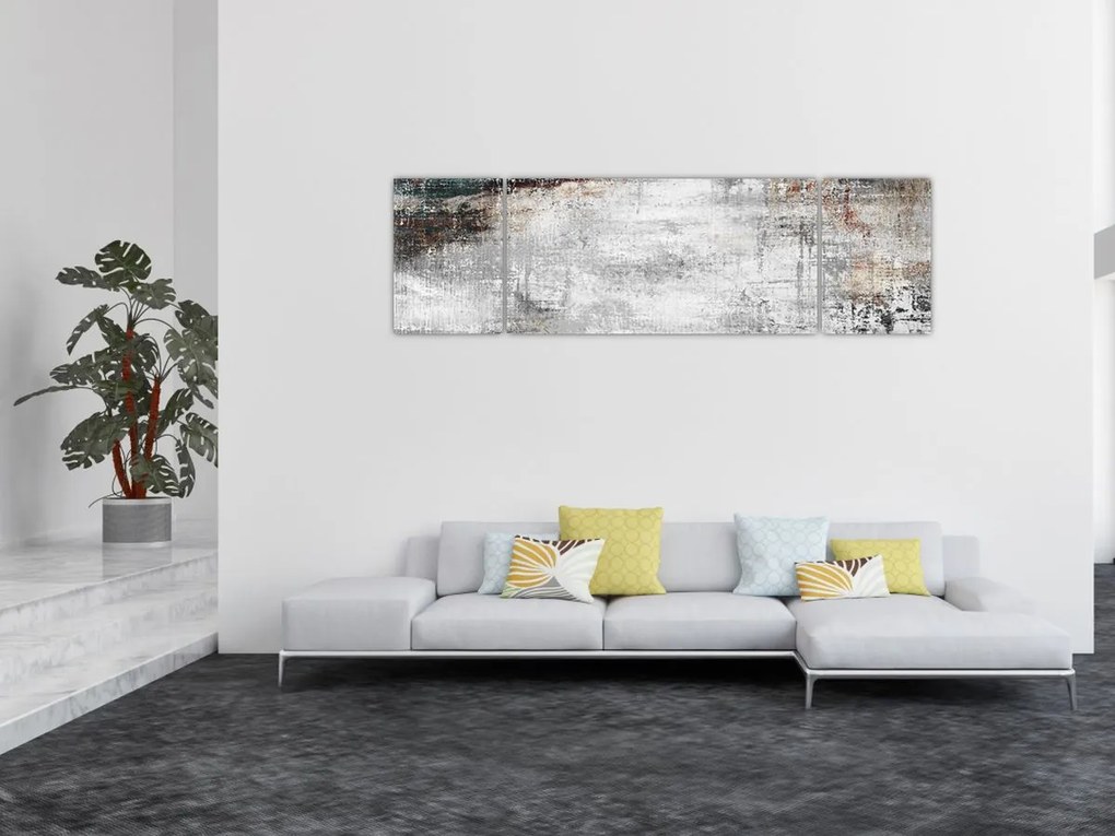 Obraz - Abstrakcyjne teksturowane płótno (170x50 cm)