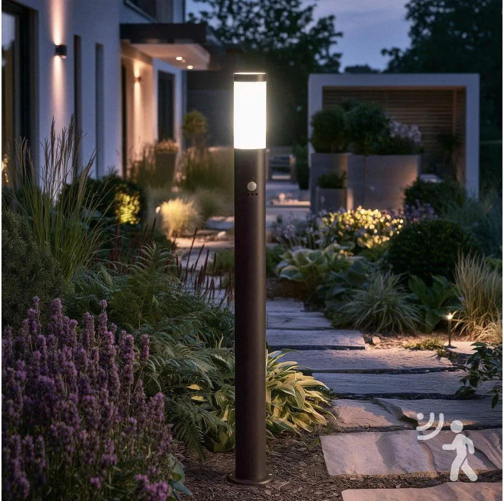 BRILAGI - Lampa zewnętrzna z czujnikiem ELIA 1xE27/20W/230V IP44 100 cm antracyt