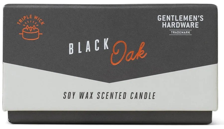 Zapachowa sojowa świeca czas palenia 40 h Black Oak – Gentlemen's Hardware