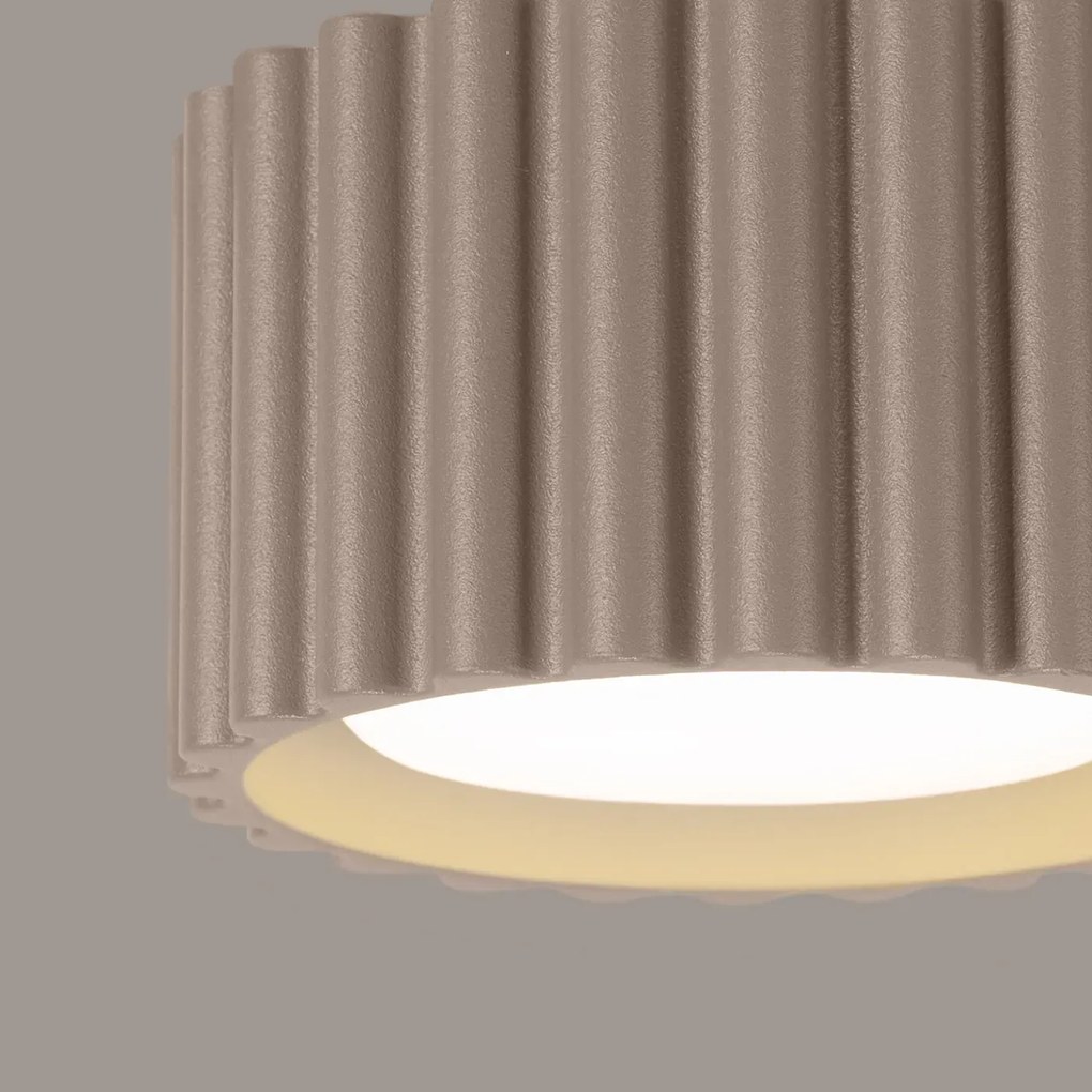 Plafon AURA 1 taupe GX53 ryflowany SOLLUX  LIGHTING