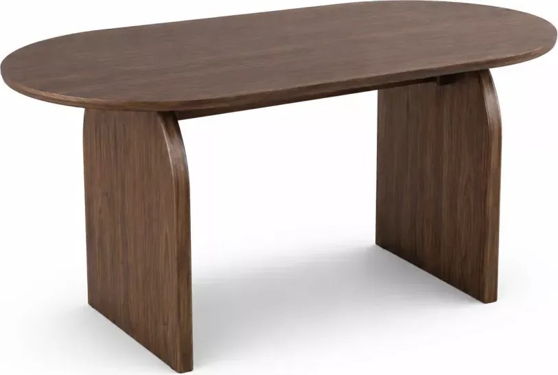 Stół owalny Maxim 190 cm orzech MDF nowoczesny stół do jadalni salonu stabilny design