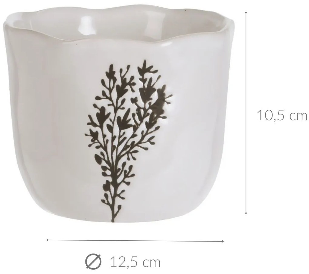 Ceramiczna osłonka na doniczkę, Ø 12,5 cm