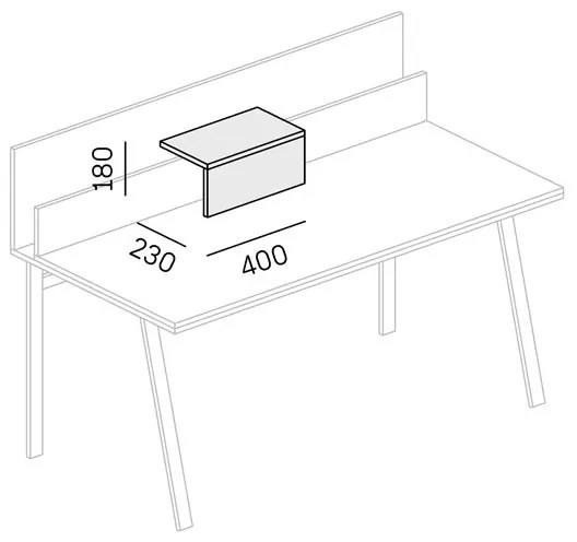 Półka/podstawka pod monitor do biurka LAYERS, dąb bielony