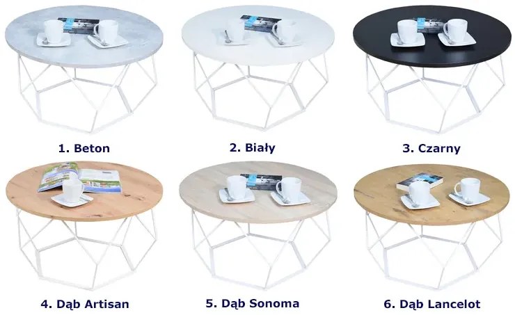 Nowoczesny stolik kawowy beton - Liliana 5X