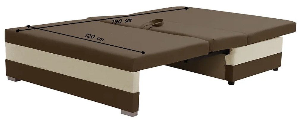 Sofa kanapa 2 os z funkcją spania GUSTAV Czerwony/Czarny