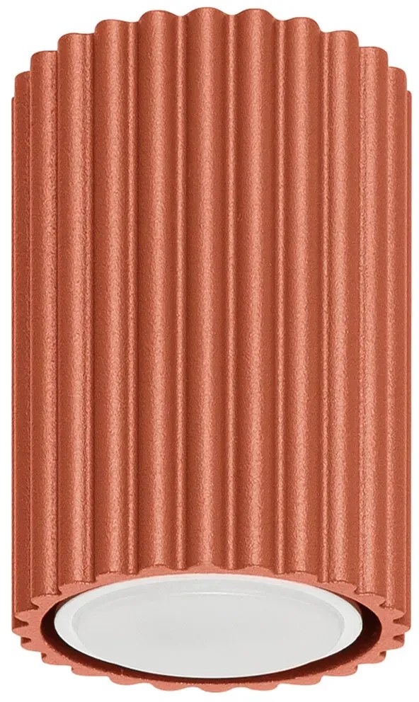 Nowoczesna ryflowana lampa tuba w kolorze ochra - D286 W3-A49