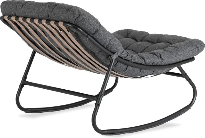 Fotel Bujany Ogrodowy AURORA na Płozach Szary Nowoczesny