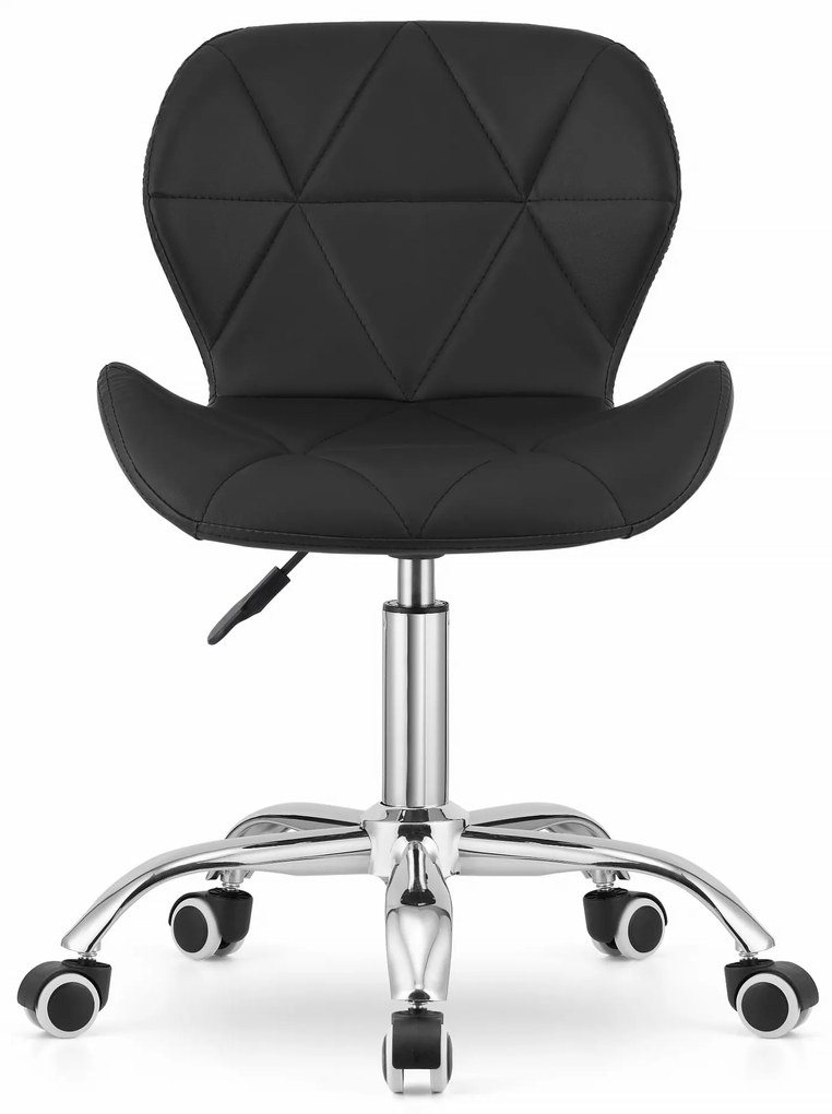 Krzesło biurowe AVOLA z ekoskóry, czarne