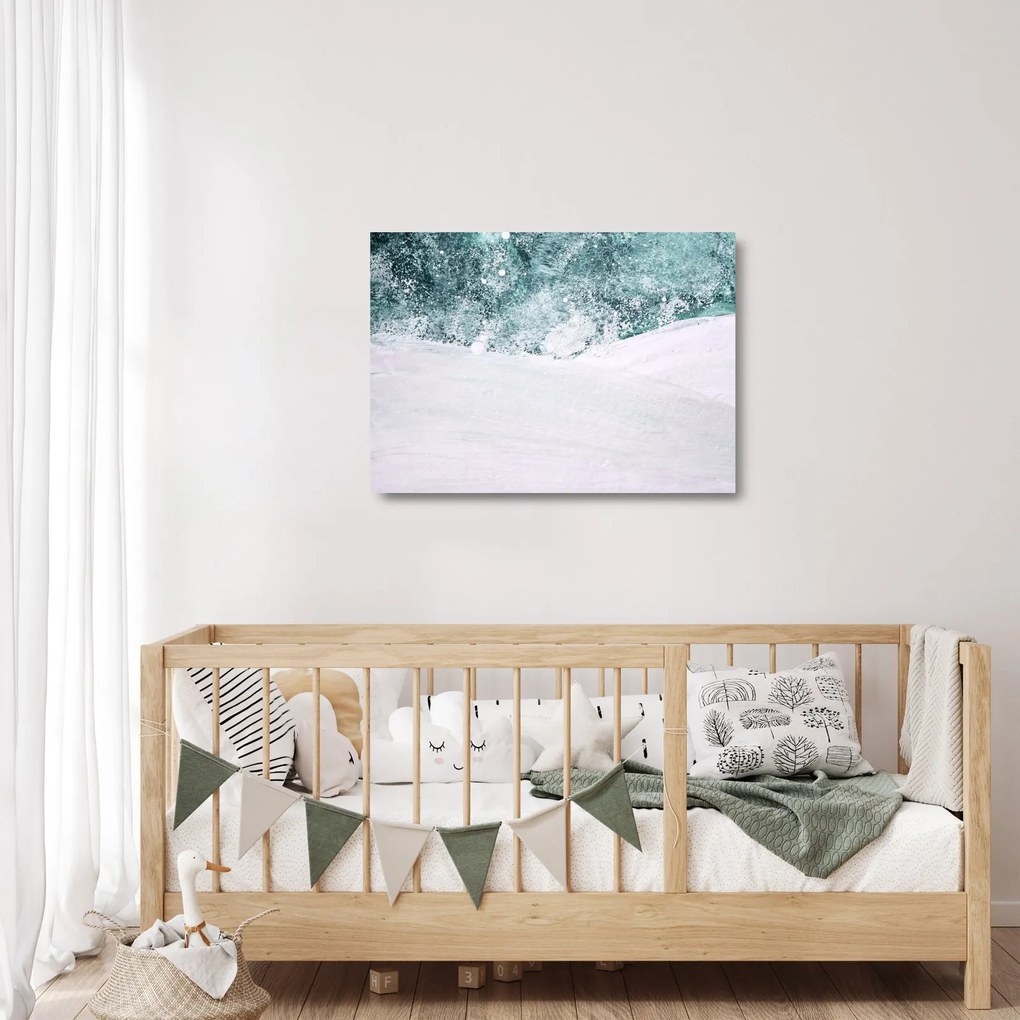 Obraz na szkle - Turkusowa abstrakcja (70x50 cm)