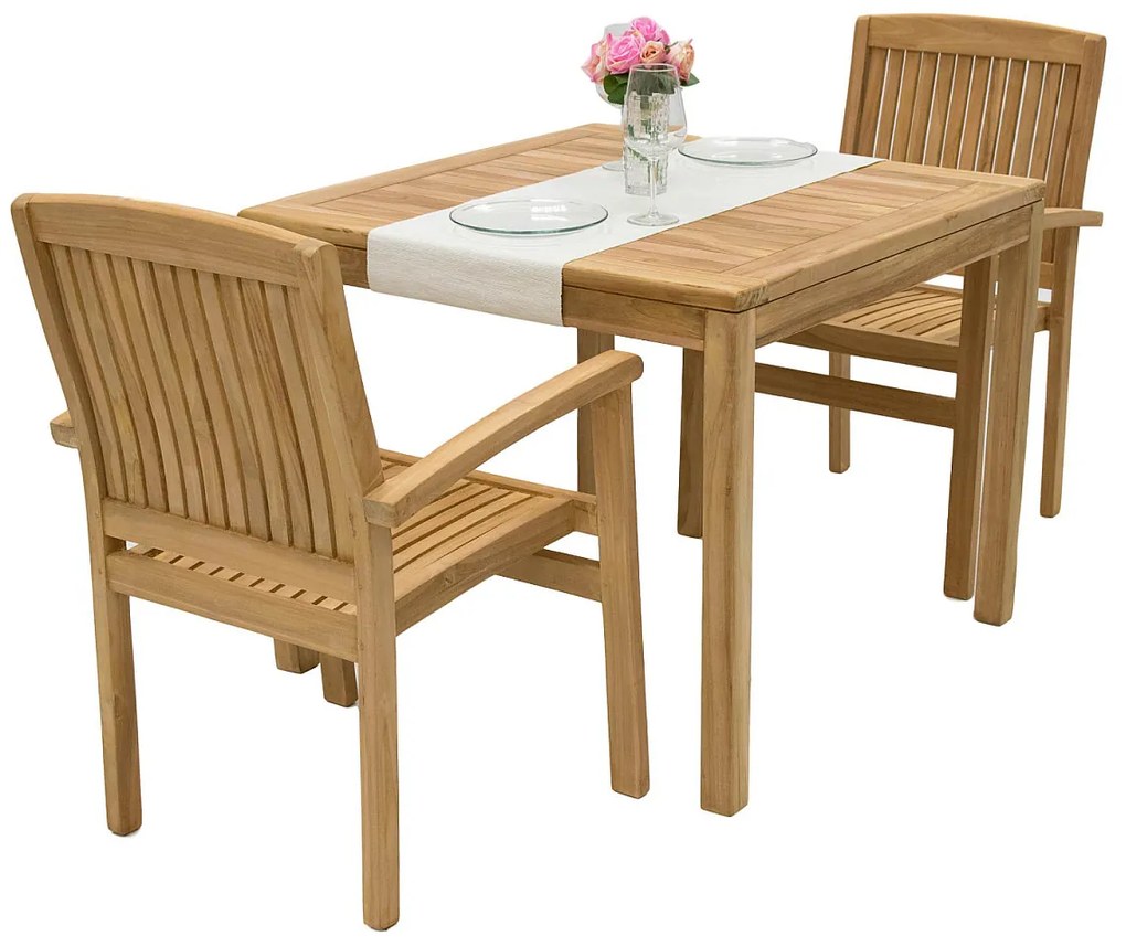 Zestaw ogrodowy teak HARMONY QUATRO 1+2