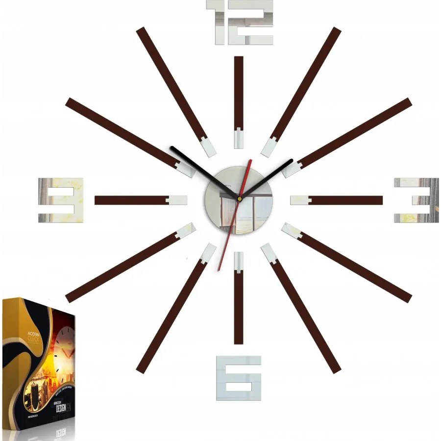 Zegar ścienny naklejany duży nowoczesny akrylowy na ścianę do kuchni salonu