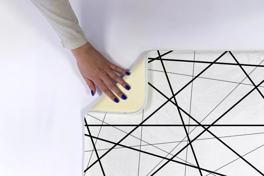 Dywanik łazienkowy antypoślizgowy Dywanik łazienkowy antypoślizgowy Linie Geometryczne