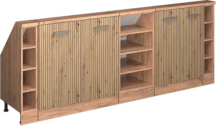Szafka kuchenna na dach skośny dąb rzemieślniczy 210x46x81.6 r-line