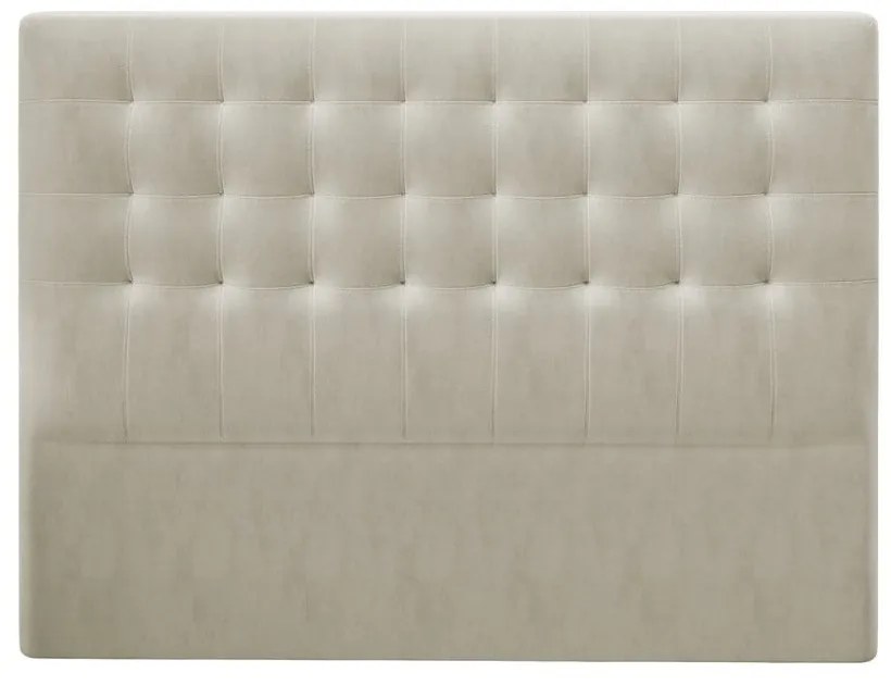 Beżowy zagłówek z aksamitnym obiciem Windsor &amp; Co Sofas Athena, 200x120 cm