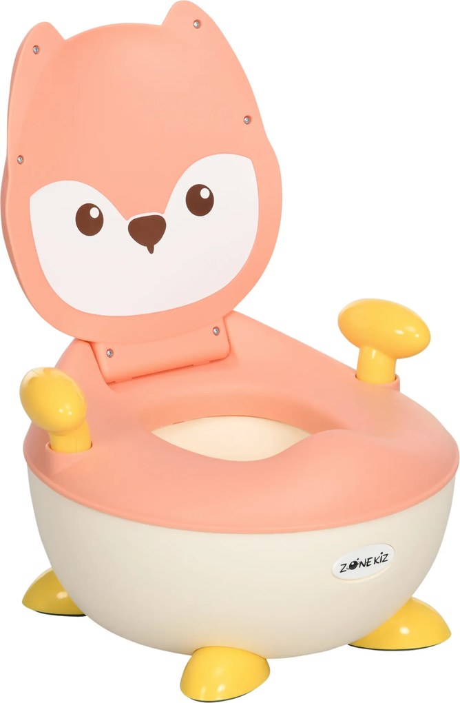 ZONEKIZ Dziecięcy nocnik w kształcie liska, nocnik dla dzieci z uchwytem