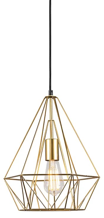 Inteligentna lampa wisząca w stylu industrialnym złota w komplecie z Wi-Fi ST64 - Carcass Nowoczesny Oswietlenie wewnetrzne