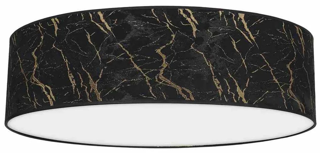 Lampa sufitowa, czarna, złota, okrągła SENSO Black/Gold 3xE27 Ø60cm