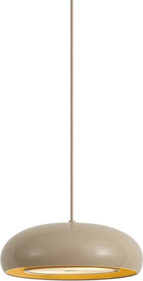 Lampa wisząca retro taupe z metalowym kloszem 2-punktowa - Macaron