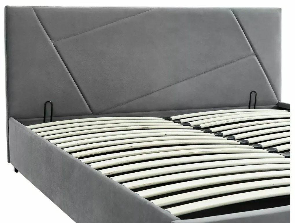 ŁÓŻKO COLUMBIA VELVET 160X200 KOLOR SZARY TAP.192 SIGNAL