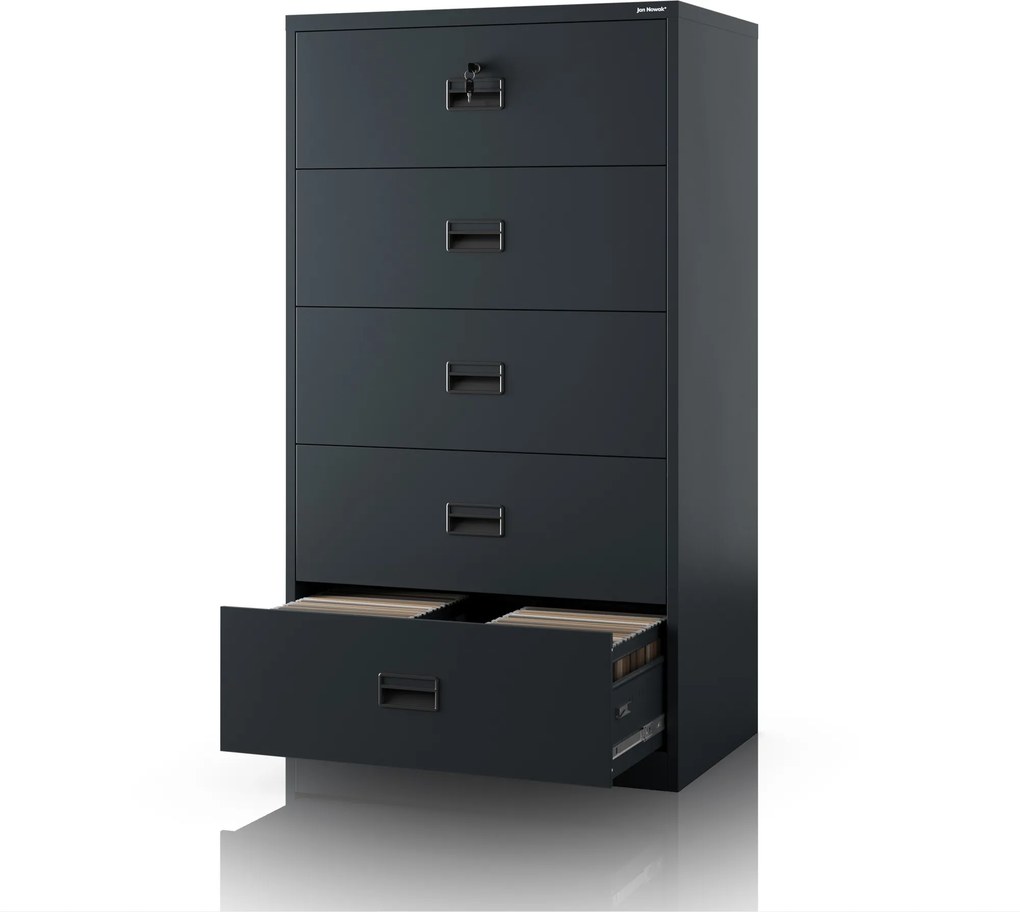 Szafa kartotekowa metalowa antracytowa: SARA XL V5, 900 x 1620 x 600 mm