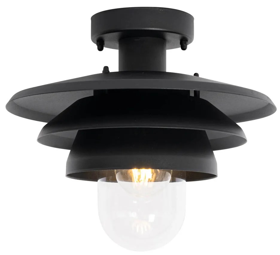 Zewnetrzna Designerska lampa sufitowa zewnętrzna czarna IP44 - MortyDesignerski Oswietlenie zewnetrzne