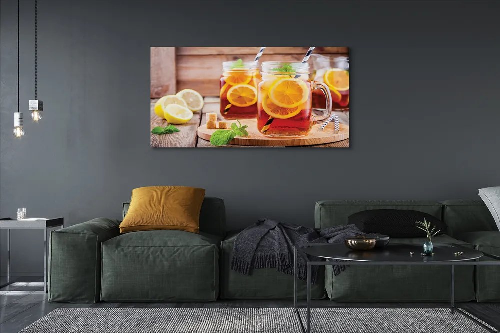 Zdjęcie na płótnie Orzeźwiająca Herbata Mrożona