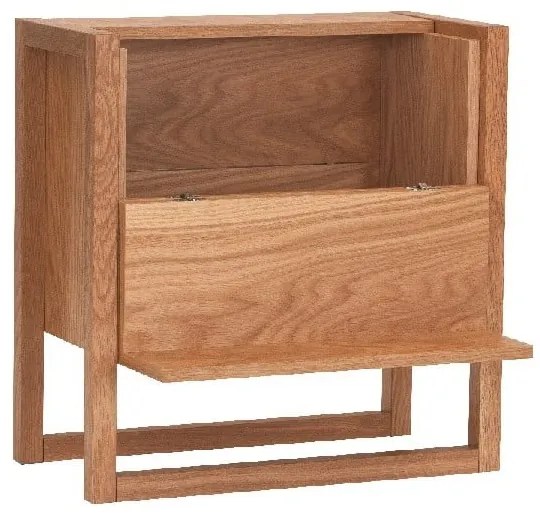 Barek z drewna dębowego w naturalnym kolorze 59x60 cm Woodman NewEst
