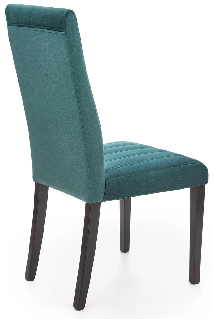 Krzesło drewniane tapicerowane DIEGO 2 czarny velvet pikowany Pasy - MONOLITH 37 (ciemny zielony)