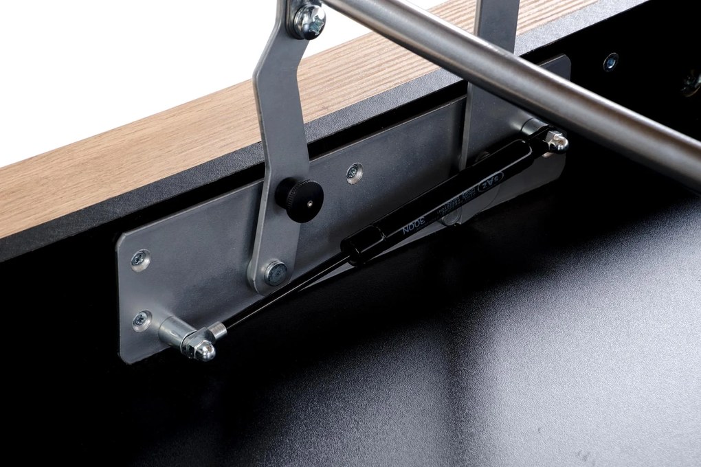 Rozkładany ławostół podnoszony blat dąb artisan/biała 120/65-92/50-72 BETTY