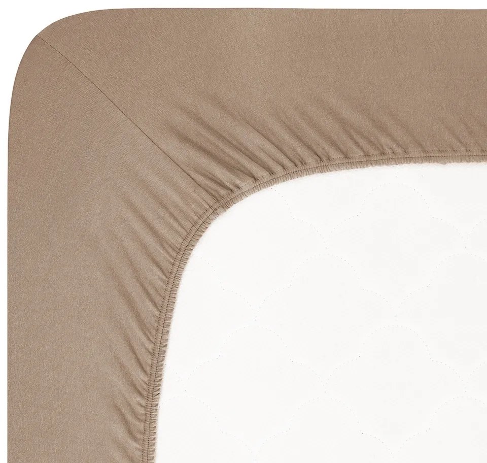 4Home prześcieradło Lycra orzechowy, 90 x 200 cm