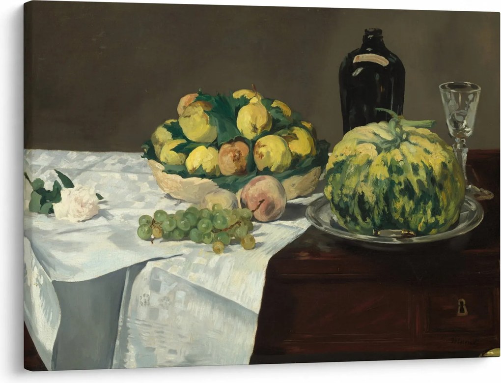 Obraz - Edouard Manet, Still Life with Melon and Peaches, reprodukcje (70x50 cm)