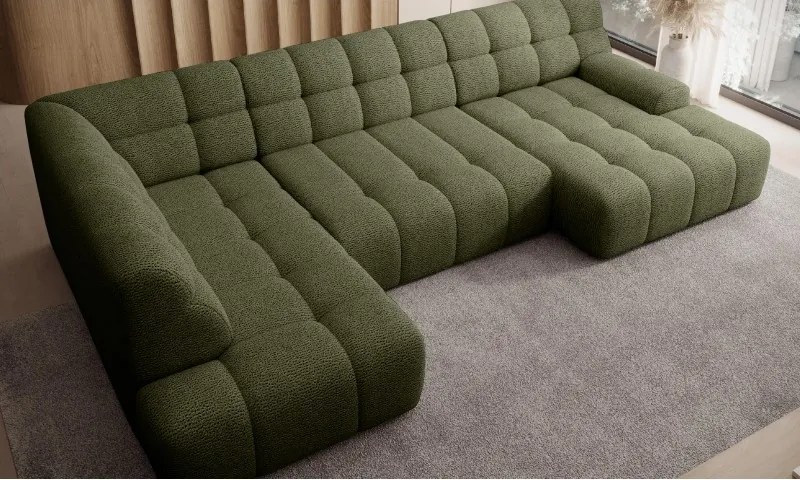 Narożnik COCOON XL w układzie U z elektryczną regulacją siedziska Lewostronny w tkaninie JAGUAR 12