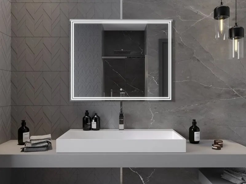 Mexen Taco lustro łazienkowe podświetlane 100 x 80 cm, LED 6000K, antypara - 9805-100-080-611-00