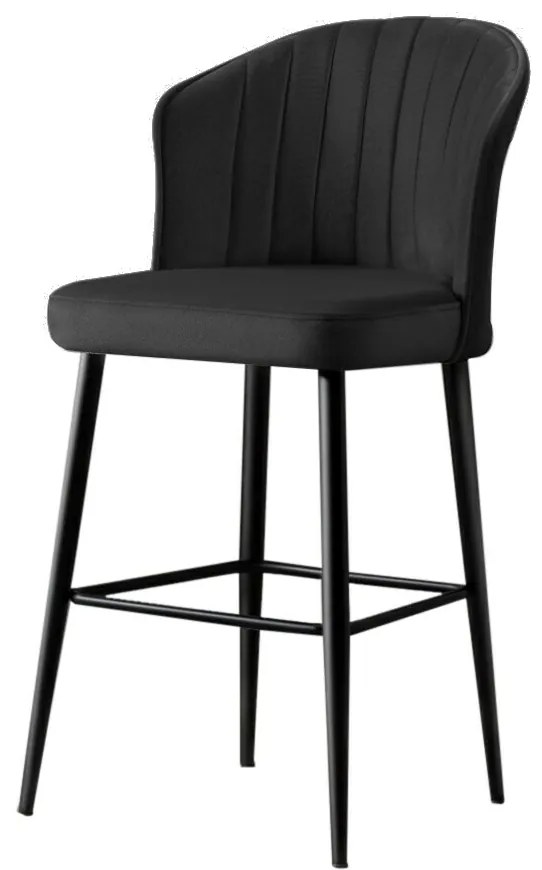 Zestaw krzeseł barowych Rubi Black and Black, 4 szt., 4 szt.
