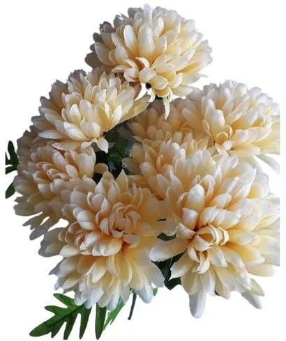 Sztuczny pęk Chryzantem, brzoskwiniowy, wysokość 58 cm