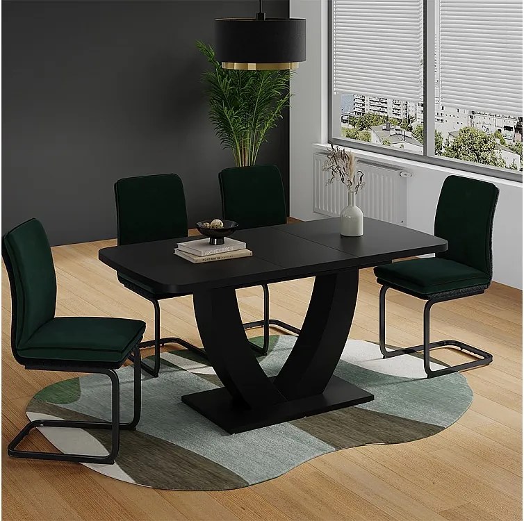 Stół jadalny czarny 120x80x77.4 fenaro