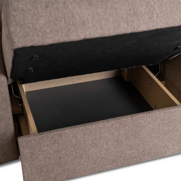 Fotel do Spania MILAN 1 Amerykanka Rozkładany Jednoosobowy Beżowy Nowoczesny