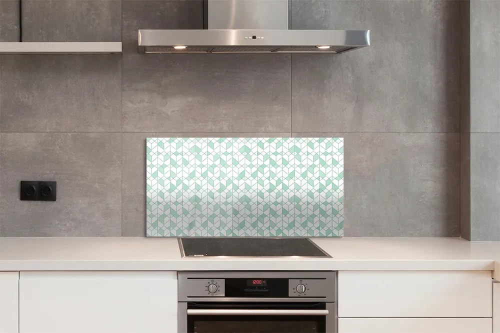 Panel szklany do Kuchni Nowoczesne Sześciany 3D