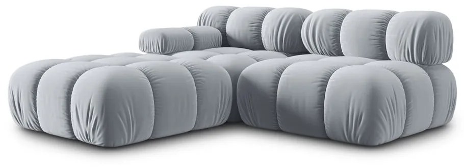 Jasnoniebieska aksamitna sofa 282 cm Bellis – Micadoni Home