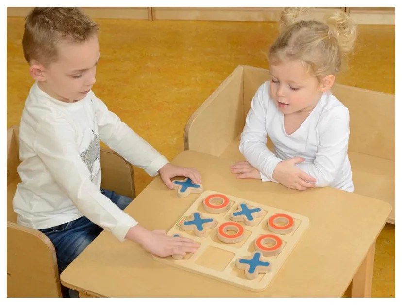 Masterkidz kółko i krzyżyk drewniana gra dla dzieci logiczna łamigłówka