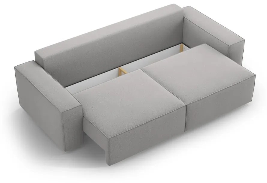 Jasnoszara rozkładana sofa 247 cm Jodie – Micadoni Home