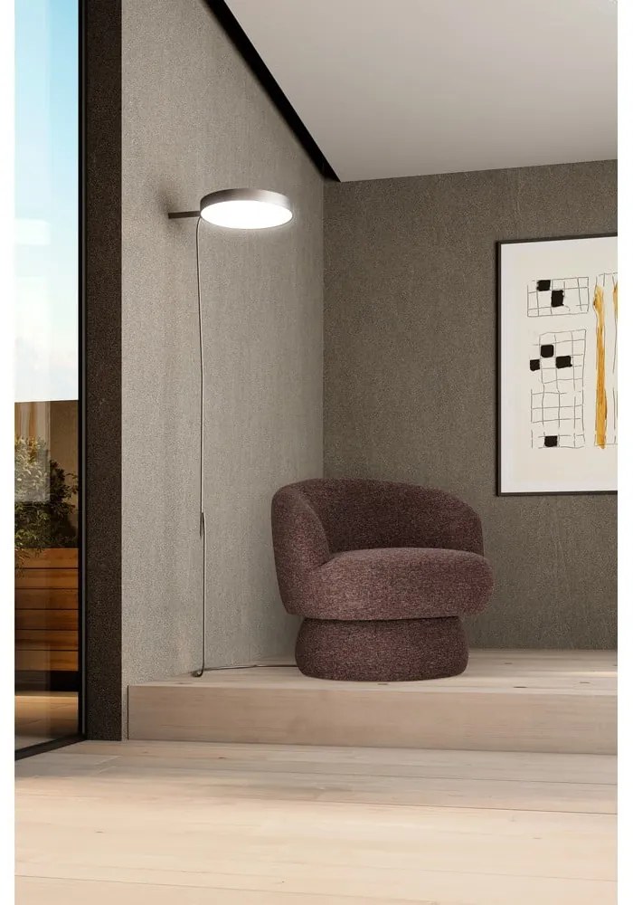 Fioletowy/brązowy obrotowy fotel Dali – MOME